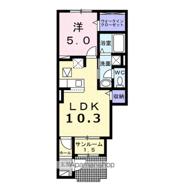 サン　メゾン[1LDK/41.15m2]の間取図