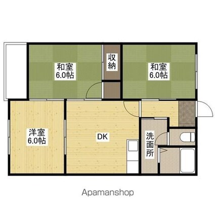 坂上マンション[3DK/54.78m2]の間取図