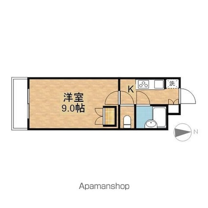 クロシェットⅠ[1K/25.2m2]の間取図