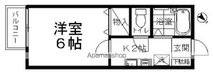 ヴェルディール鎌倉[1K/20.03m2]の間取図