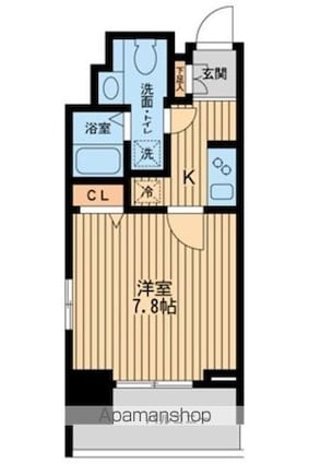 ＫＤＸレジデンス板橋本町[1K/25.38m2]の間取図