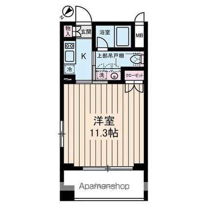 オーベルジュ日本橋[1K/30.52m2]の間取図