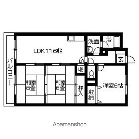 福岡市東区和白のマンションの間取り