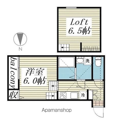アルバーノ鶴舞Ｒｉｃｃｏ[1K/21.32m2]の間取図