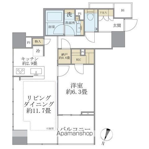 BRILLIA二番町の間取り写真