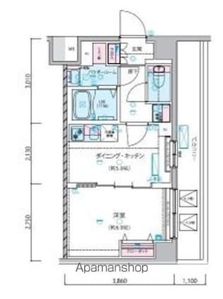 ジェノヴィア練馬春日町スカイガーデン[1DK/30.45m2]の間取図
