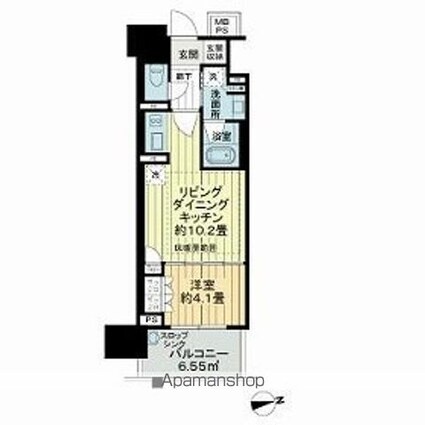 ザ・グランアルト栄[1LDK/37.54m2]の間取図