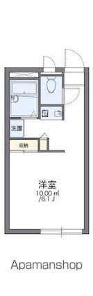 レオパレスカクモ[1K/20.28m2]の間取図