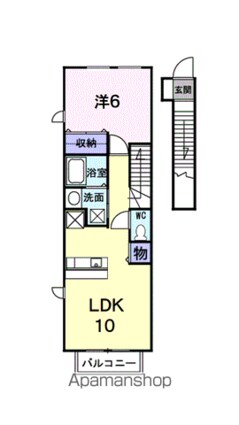 ステラ　プレッソ　Ｂ[1LDK/41.98m2]の間取図