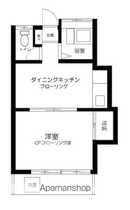 ときわ荘[1DK/25.9m2]の間取図