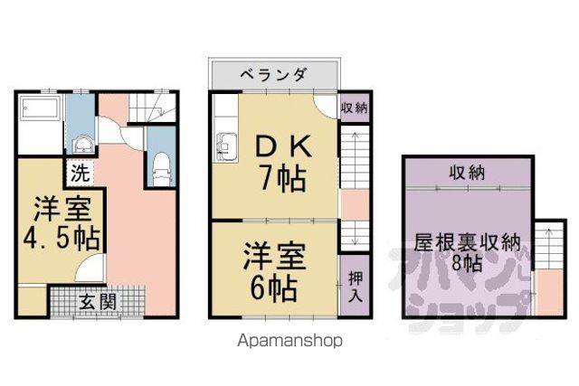 東野森野町貸家の間取り写真