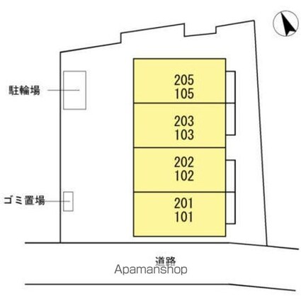 パセオ２６[1K/34.83m2]の配置図