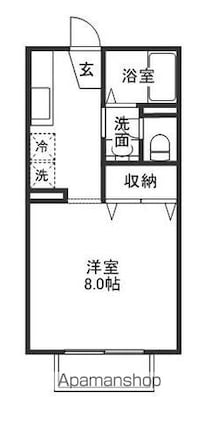 フローラル・コート[1R/26.71m2]の間取図