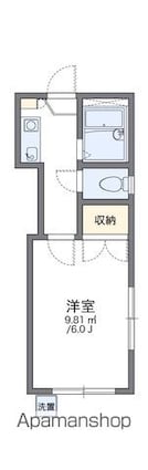 レオパレス沖野上Ｐａｒｔ２[1K/18.99m2]の間取図
