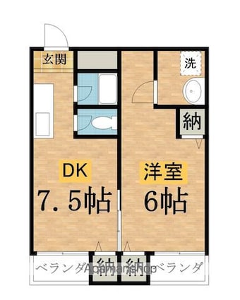 パレットビル[1DK/17m2]の間取図