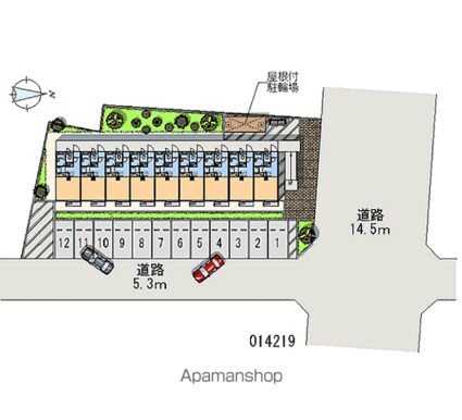 レオパレスＩＮＯＷ[1K/20.28m2]の配置図