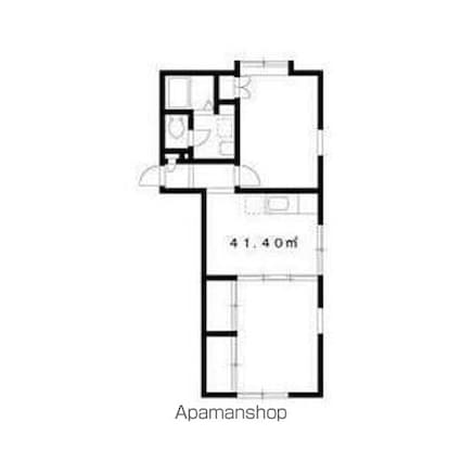 ジュネス小日向[2DK/41.4m2]の間取図
