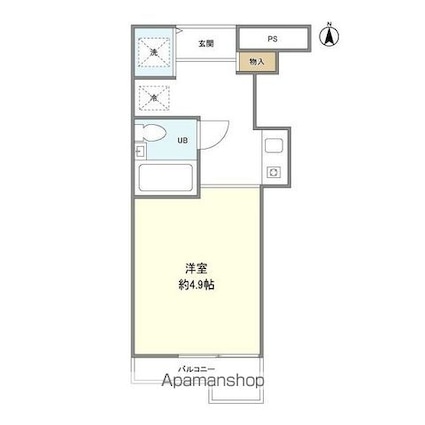 トップ桜新町第２[1R/16m2]の間取図