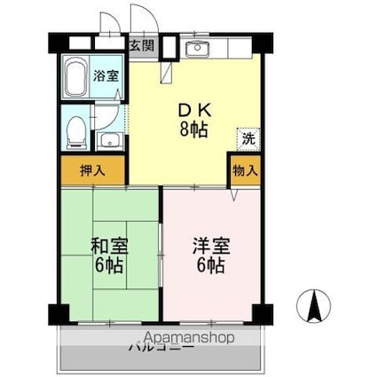 コーポメルヘン[2DK/40.95m2]の間取図