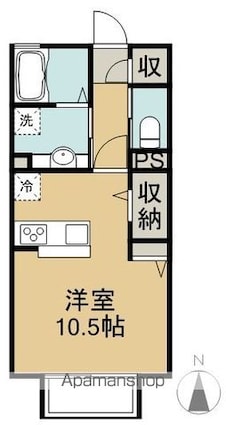 リーリエ[1R/30.03m2]の間取図
