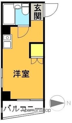 東京都世田谷区代田２丁目[1R/15.67m2]の間取図