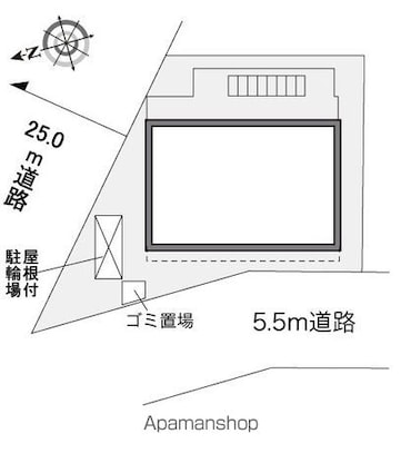 レオパレスＮＥＯ貫井町[1K/19.87m2]の配置図