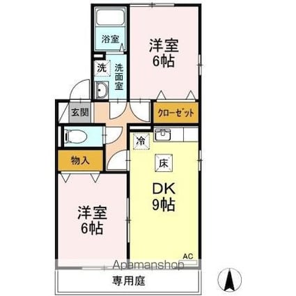 トレド・Ｎ　Ｃ棟[2DK/50.12m2]の間取図