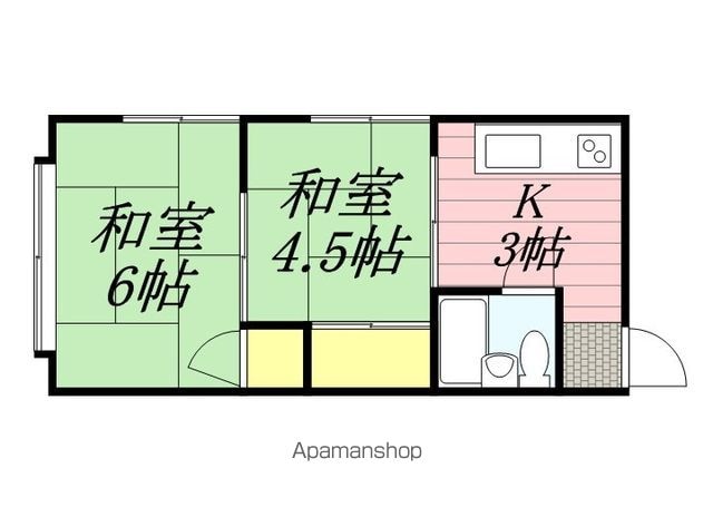 東京都武蔵野市八幡町２丁目[2K/29.75m2]の間取図