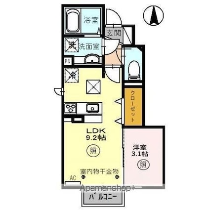 Ｒｅｇａｌｉａ（レガリア）[1LDK/30.73m2]の間取図