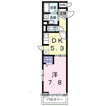 ランタナ[1DK/33.27m2]の間取図