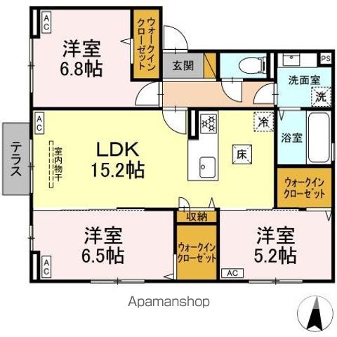 DーROOM若草の間取り写真