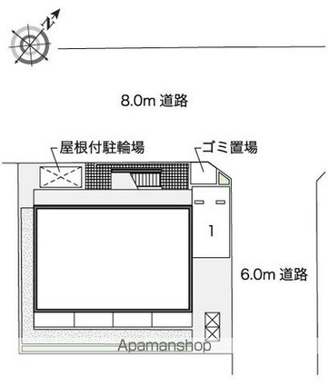 レオパレス彩[1K/19.87m2]の配置図