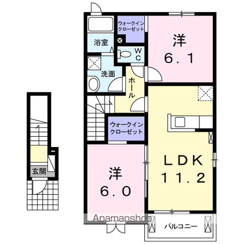 【アークヒルズ知手Ｃの間取り】