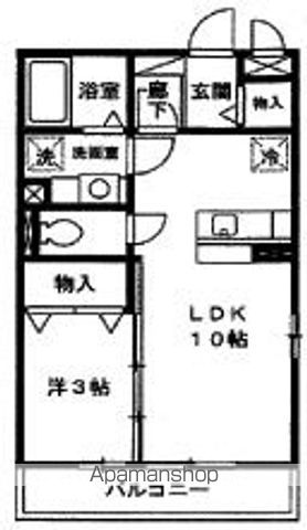 【日野市万願寺のアパートの間取り】