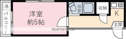 ホワイトヒルズ[1K/16m2]の間取図