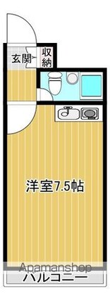 メゾン・レスカール[1R/20.25m2]の間取図