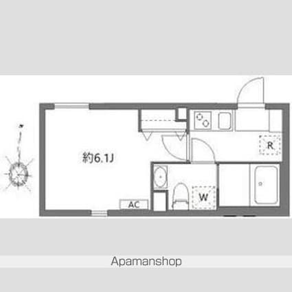 グランピア荻窪[1K/20.55m2]の間取図