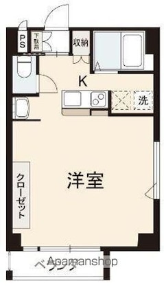富士ヒルズ[1K/36m2]の間取図