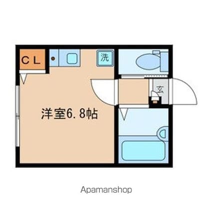 東京都練馬区上石神井１丁目[1R/16.56m2]の間取図