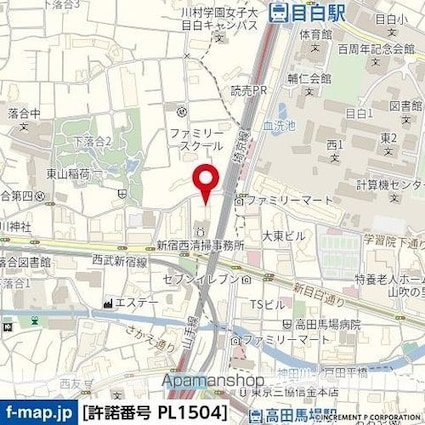 東京都新宿区下落合２丁目[1LDK/30.25m2]の周辺8