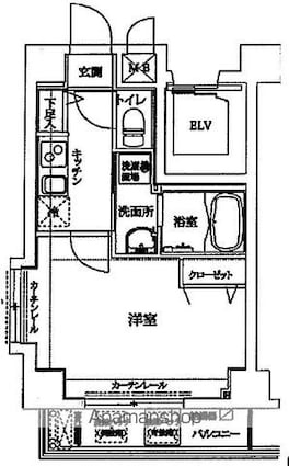 東京都板橋区志村３丁目[1K/25.85m2]の間取図