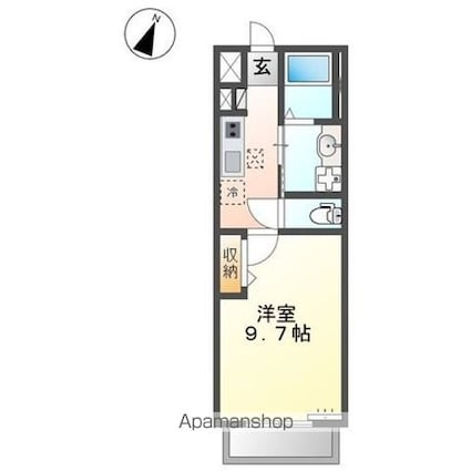 カンパニュラ[1K/30.87m2]の間取図