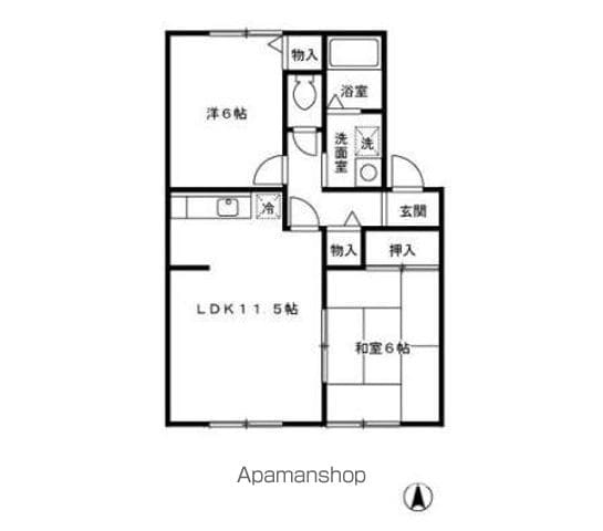 プリエ豊町 Cの間取り写真