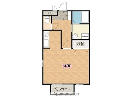 リバーサイド木崎Ⅱ[1K/32.76m2]の間取図