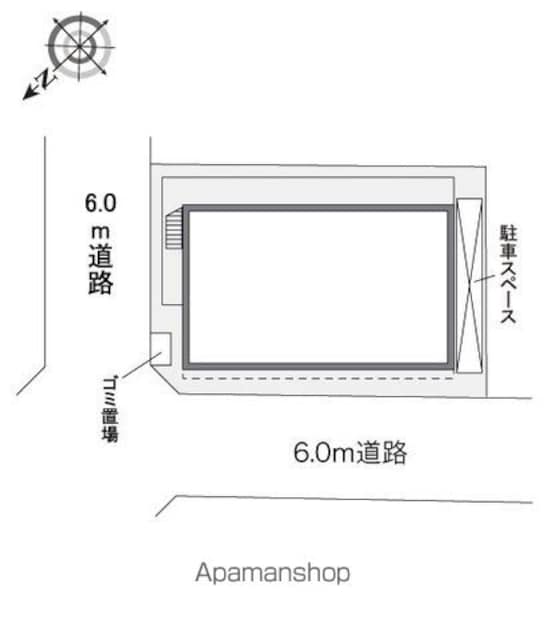 レオパレスプリマヴェーラ[1K/22.35m2]の配置図