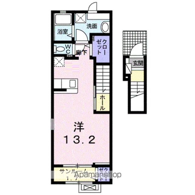 アリエッタ[1R/40.74m2]の間取図