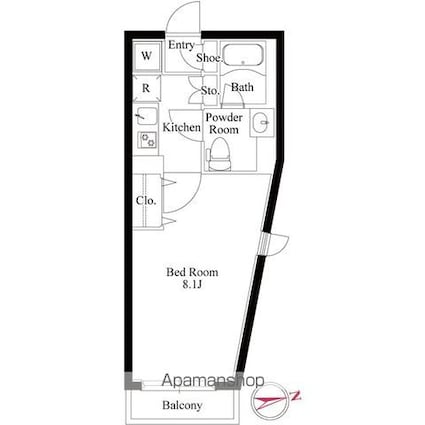 コンポジット野方[1K/25.09m2]の間取図