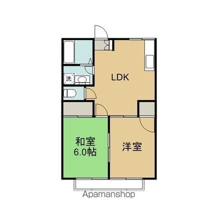 パークハウス弐番館[2LDK/44.72m2]の間取図