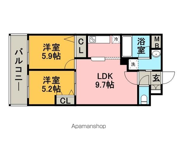 【アトラスアルファーノ箱崎の間取り】