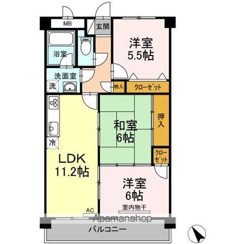 脇坂マンションの間取り写真